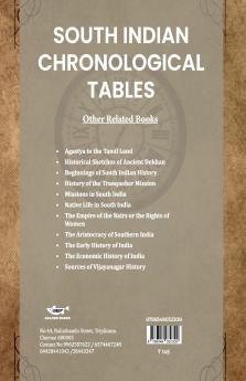 south indian chronological tables