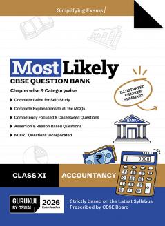 Gurukul by Oswal Accountancy Most Likely CBSE Question Bank : Class 11 Exam 2026