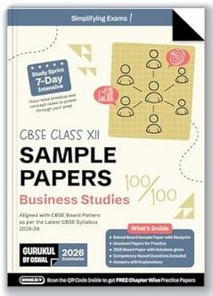 CBSE SAMPLE PAPERS BUSINESS STUDIES - XII 2025