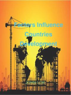 Factors Influence Countries Development