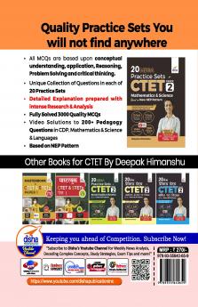 20 MEGA Practice Sets for CTET Paper 2 Mathematics & Science Based on New NEP Pattern