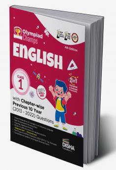 Olympiad Champs English Class 1 with Chapter-wise Previous 10 Year (2013 - 2022) Questions 4th Edition | Complete Prep Guide with Theory PYQs Past & Practice Exercise |