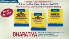 Commercial's Combo for AIBE NEW CRIMINAL LAWS (BNS BNSS & BSA) 3 Books Set without Notes