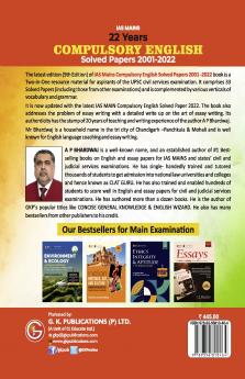 IAS Mains 2023 : Compulsory English - 22 Years Solved Papers 2001-2022 9ed by Access