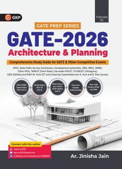 GKP GATE 2026 Architecture & Planning Volume 1 By Jinisha Jain | Solved GATE Papers 2017–2024 | Theory for PSU ISRO DMRC M.Phil PhD & State Exams Entrance | 1500+ Practice MCQs and NATs | Comprehensive Study Guide | Best Gate Preparation Series