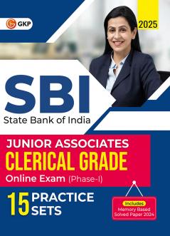 GKP SBI 2025 : Junior Associates Clerical Grade Ph I - 15 Practice Sets