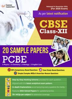 GKP CBSE 2025 : Class XII 20 Sample Papers (Physics Chemistry Biology & English Core) All Subjects (Includes solved papers from 2024 exams)