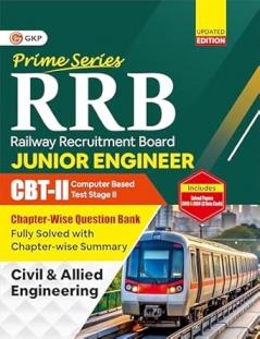 GKP RRB JE 2025-26 : Prime Series : Junior Engineer CBT 2 - Chapterwise Question Bank - Civil & Allied Engineering