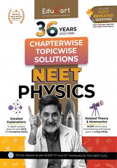 Educart 36 Years NEET Previous Year Solved Question Papers with NEET PYQ Chapterwise Topicwise Solutions Physics for NEET Exam 2024