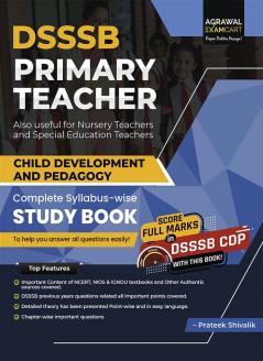 Examcart DSSSB Primary Teacher PRT Child Development and Pedagogy (CDP) Complete Syllabus-wise Textbook By Prateek Shivalik For 2024 Exam in English