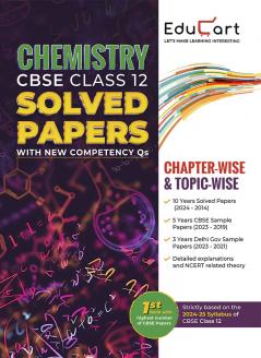 Educart CBSE Class 12 Chemistry Chapter-wise Solved Papers 2025 for 2024-25