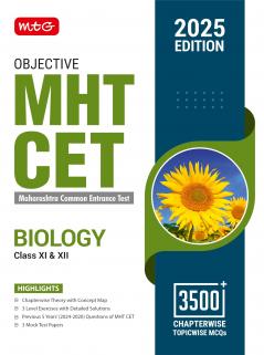 MTG Objective MHT CET Biology Book for Pharmacy Entrance Exam 2025 | Previous 5 Years Chapterwise Topicwise Questions (PYQs) & Mock Test Papers