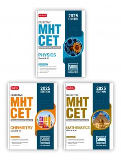 MTG Objective MHT CET Physics Chemistry Mathematics Book for 2025 Exam | 15000+ PCM MCQs with Previous 5 Years Chapterwise Topicwise Questions (PYQs) & Mock Test Papers (Set of 3)
