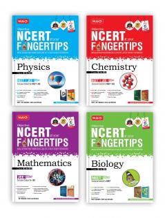 MTG Objective NCERT at your FINGERTIPS Physics Chemistry Mathematics & Biology (Set of 4 Books) - NCERT NEET/JEE Trend Indicator Notes with HD Pages Exam Archive & MCQs | NEET-JEE Books (Based on NCERT Latest Pattern For 2025 Exam)