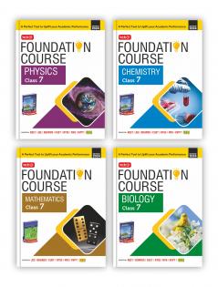 MTG Foundation Course Class 7 Physics Chemistry Mathematics & Biology Book (Set of 4) For IIT JEE NEET NSO Olympiad NTSE NVS KVPY & Boards Exam | Based on NCERT Latest Pattern 2024-25