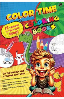 PW Color Time Coloring Books Set of 12 Books l Fun Activity for Kids 3 to 5 Years