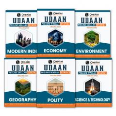 PW UPSC UDAAN Prelims Wallah - Static Modern India Polity Science & Technology Economy Environment and Geography Combo Set of 6 Books