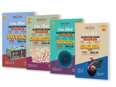 Educart CBSE Class 12 One Shot Question Bank 2024-25 Physics Chemistry Biology and English (Updated for 2025 Exam) 4 Book Bundle