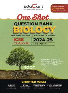 Educart ICSE Class 10 Biology One Shot Question Bank 2025 for 2024-25 Exam