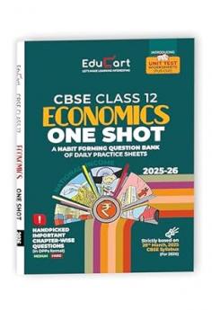 Educart CBSE Class 12 Economics One Shot Question Bank 2026 (Includes PYQs for 2025-26)