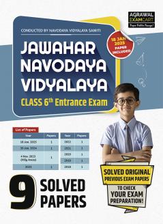 Examcart Jawahar Navodaya Vidhyalaya Solved Paper Class 6 for 2025  Exam In English