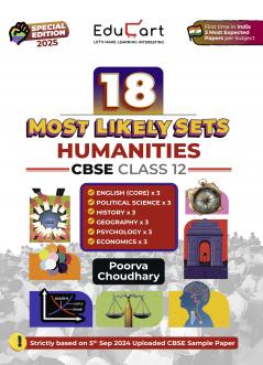 Educart CBSE Class 12 Humanities Most Likely Sets (Sample Papers) – Political Science History Geography Psychology Economics and English Core for 2025