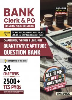Examcart Bank Clerk & PO Math Question Bank by Vikas Jangid  For All 2025 Bank Exams (SBI | IBPS | RRBs | RBI | NABARD) in English