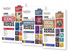 Educart CBSE Class 9 Sample Papers Bundle - Science Maths & Social Science 2024-25 (Introducing Revision Maps) 2025