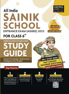 Examcart Sainik School Class 6 Study Guide Book For 2025 Entrance Exam In English