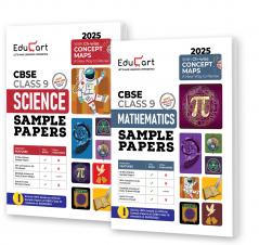 Educart CBSE Class 9 Sample Papers Bundle - Science & Maths 2024-25 (Introducing Revision Maps) 2025