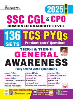 SSC CGL TCS PYQs Tier-I & II General Awareness  (E) 136 Sets_(5230)