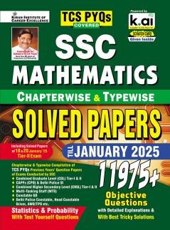 SSC Maths Chapterwise and Typewise Solved Papers Till January 2025 TCS PYQs Covered for CGLCPOCHSLMTSDelhi Police and Constable GD (English Medium) (5263)