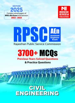 RPSC-AEn: 3700 MCQs Practice Book for Civil Engineering