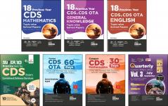 Combo (set of 7 Books) CDS Study Package - Mathematics English & General Knowledge Guides with 18 Topic-wise Previous Year Solved Papers (2007 - 2024) Phase I & II & Free Quarterly Magazine Issue 3rd Edition | Combined Defence Services PYQs