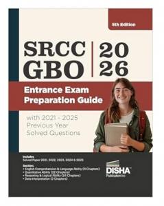 SRCC GBO 2026 Entrance Exam Preparation Guide with 2021 - 2025 Previous Year Solved Questions 5th Edition | Sriram College of Commerce PGD Global Business Operations