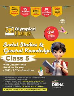 Disha Olympiad Champs Social Studies & General Knowledge Class 5 with Chapter-wise Previous 8 Year (2015 - 2022) Questions 3rd Edition | Complete Prep Guide with Theory PYQs Past & Practice Exercise |