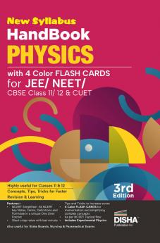 New Syllabus HandBook Physics with 4 Color Flash Cards for JEE NEET CBSE Class 11/ 12 & CUET - 3rd Edition | Complete NCERT in One Liner Format | Engineering Medical Nursing Paramedical XI & XII