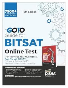 GoTo Guide for BITSAT Online Test 2026 with Previous Year Questions & Free Target BITSAT (10 Mock Tests & 25 Soved Papers) 16th Edition | Concept Notes +  Chapter-wise PYQs Question Bank
