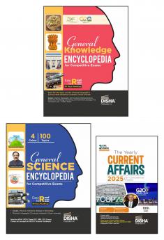 Color Combo (set of 3 Books) General Knowledge & Science Encyclopaedia with Yearly Current Affairs 2025 for Competitive Exams 3rd Edition | GK | UPSC PSC SSC Bank NDA CDS CAPF