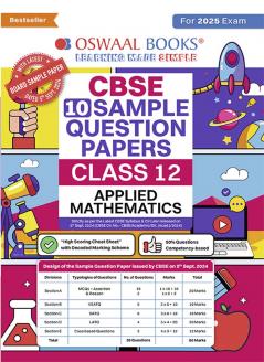 Oswaal CBSE Sample Question Papers Class 12 Applied Mathematics (For 2025 Exam)
