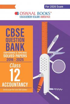 Oswaal CBSE Question Bank Chapterwise and Topicwise SOLVED PAPERS Class 12 Accountancy For Exam 2026