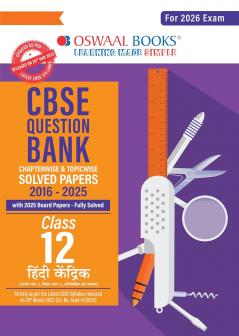Oswaal CBSE Question Bank Chapterwise and Topicwise SOLVED PAPERS Class 12 Hindi Core For Exam 2026