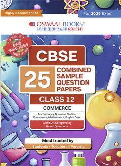 Oswaal CBSE 25 Combined Sample Question Papers Class 12 Commerce Books Accountancy Business Studies Economics Mathematics English Core (For 2025 Exam)