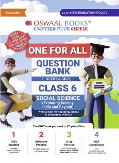 Oswaal One For All Question Bank NCERT & CBSE Class-6 Social Science - Exploring Society India and Beyond (For Latest Exam)
