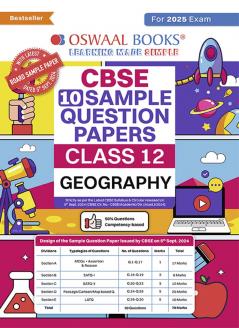 Oswaal CBSE Sample Question Papers Class 12 Geography (For 2025 Exam)