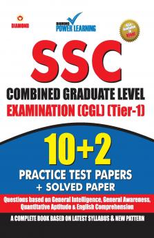 SSC - CGL Recruitment 2019 Preliminary Examination - Tier - I in English 10 PTP with Previous Year Solved Papers (कर्मचारी चयन आयोग - संयुक्त स्नातक स्तर - प्रारंभिक परीक्षा  - 2019)