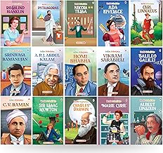 Story Books for Kids (Set of 15 Books) (Illustrated) - Scientists - Einstein Newton CV Raman Homi Bhabha Abdul Kalam Pythagoras Nikola Tesla Carl Linnaeus etc. - Age 6+