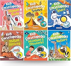 Kids Encyclopedia (Set of 6 Books) (Illustrated) - Human Body Science Space Nature Inventions and Discoveries Indian History