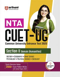 NTA CUET -UG Entrance Exam 2025 - Humanities - Study Guide - (Section-II Domain) | English Medium