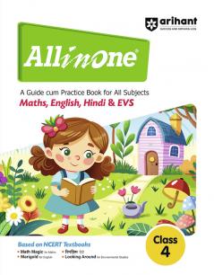 All in One Maths , English , Hindi & EVS Class 4 | A Guide Cum Practice Book for all Subjects